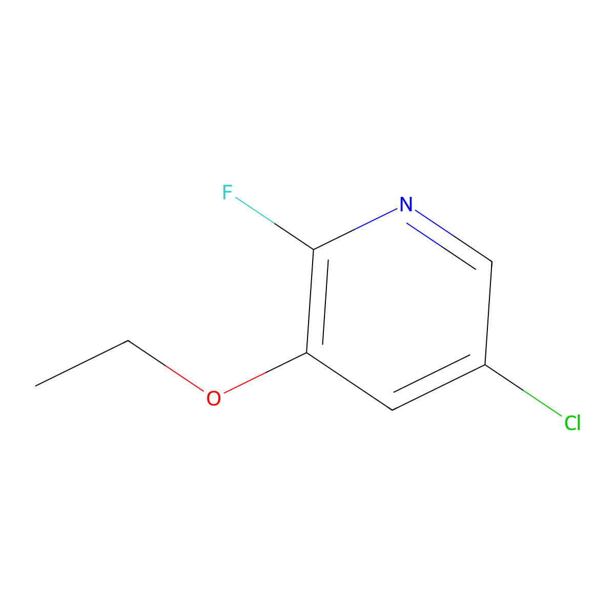 5-Chloro-3-ethoxy-2-fluoropyridine molecular structure, CAS 2586126-91-0