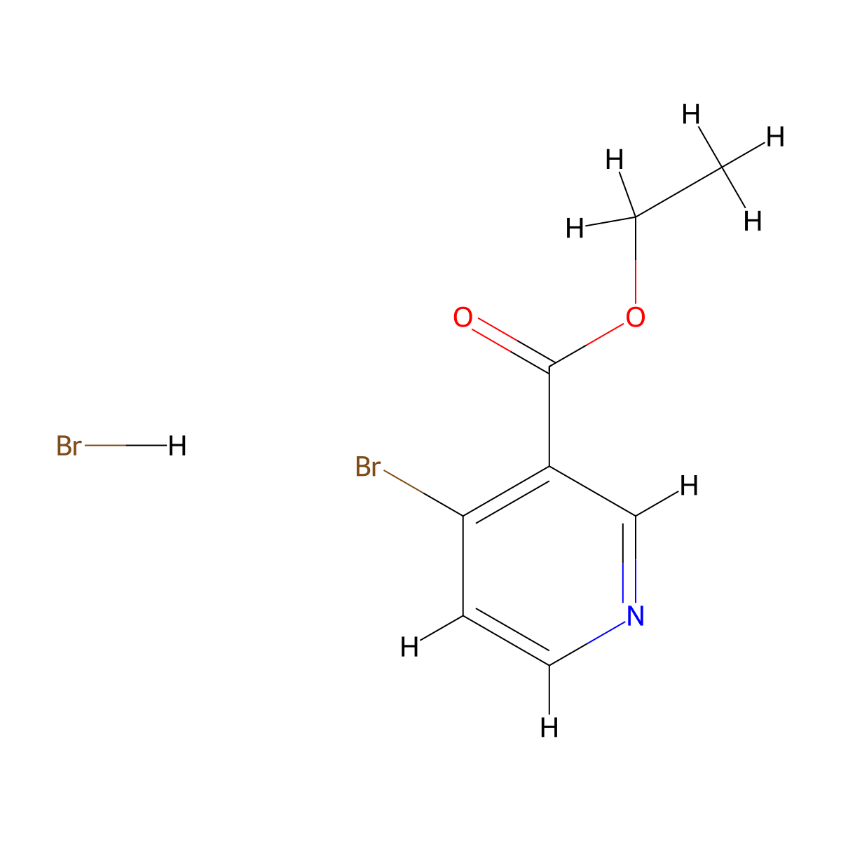 Ethyl 4-bromonicotinate hydrobromide molecular structure, CAS 2586126-96-5