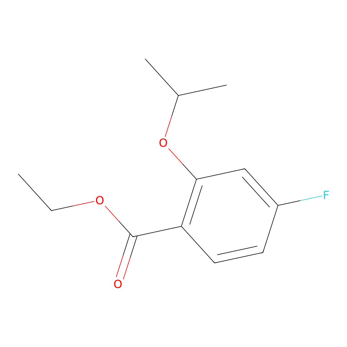 Ethyl 4-fluoro-2-isopropoxybenzoate molecular structure, CAS 2586126-97-6