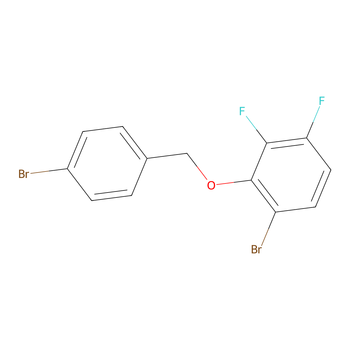 1-Bromo-2-((4-bromobenzyl)oxy)-3,4-difluorobenzene molecular structure, CAS 2586127-01-5