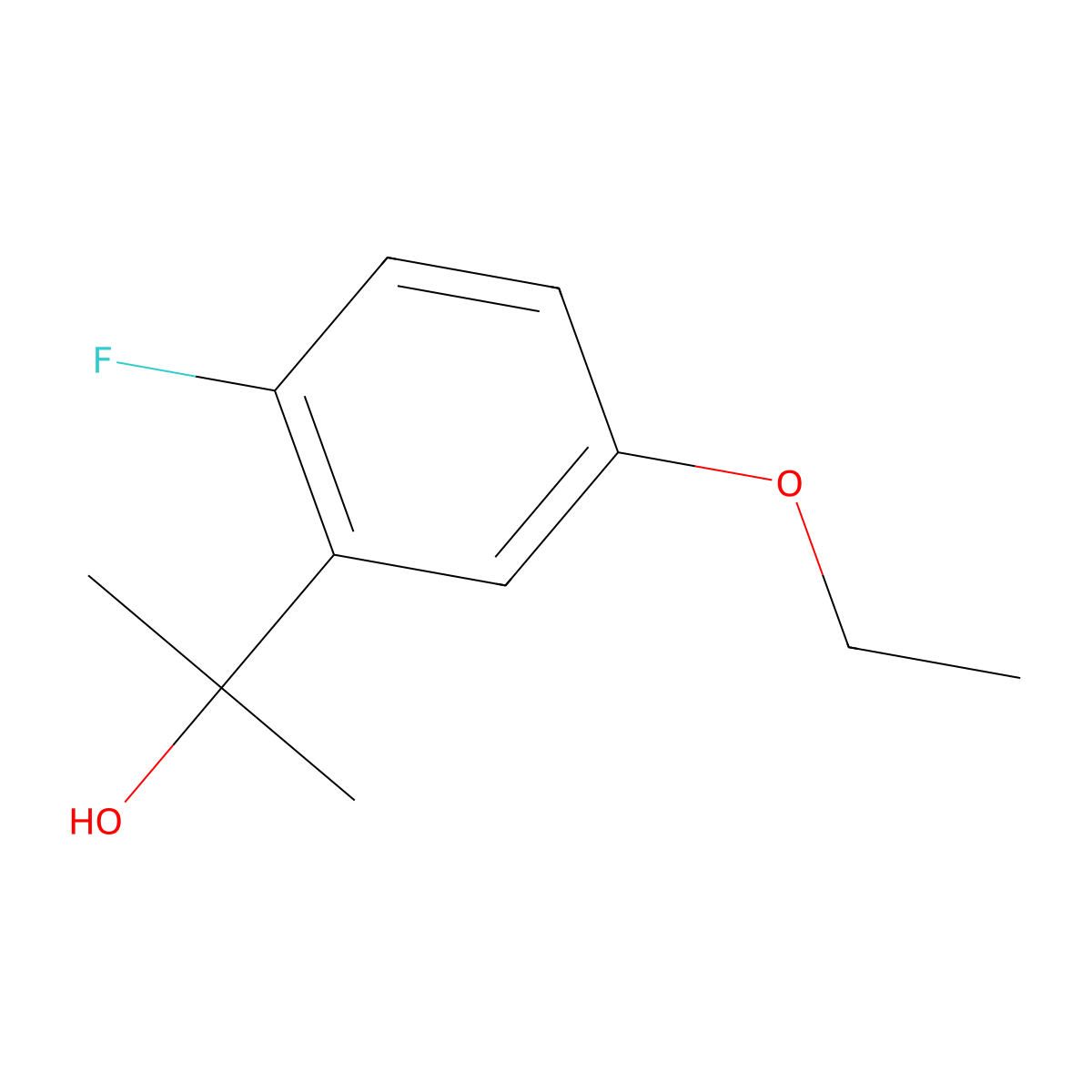 2-(5-Ethoxy-2-fluorophenyl)propan-2-ol molecular structure, CAS 2586127-02-6