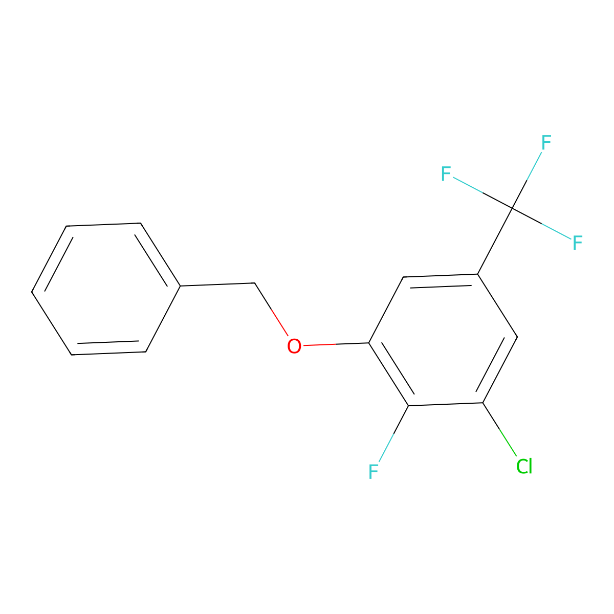 1-(Benzyloxy)-3-chloro-2-fluoro-5-(trifluoromethyl)benzene molecular structure, CAS 2586127-04-8