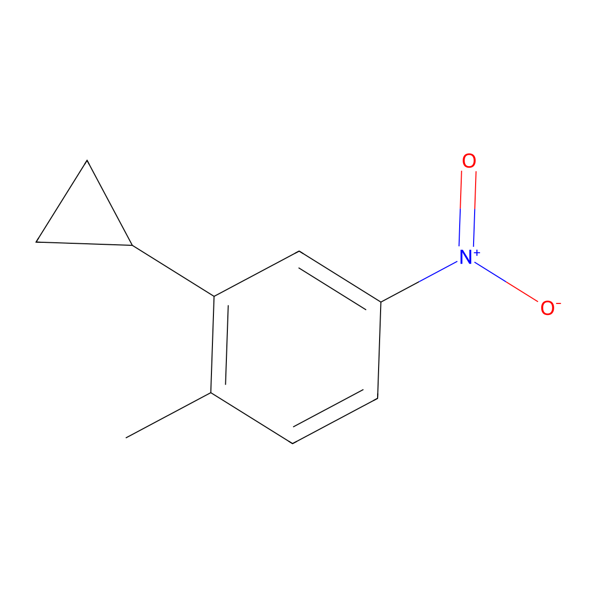 2-Cyclopropyl-1-methyl-4-nitrobenzene molecular structure, CAS 2586127-08-2