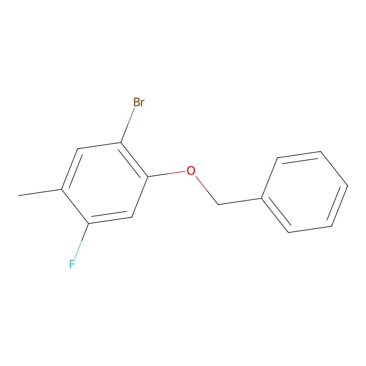 1-(Benzyloxy)-2-bromo-5-fluoro-4-methylbenzene molecular structure, CAS 2586127-11-7