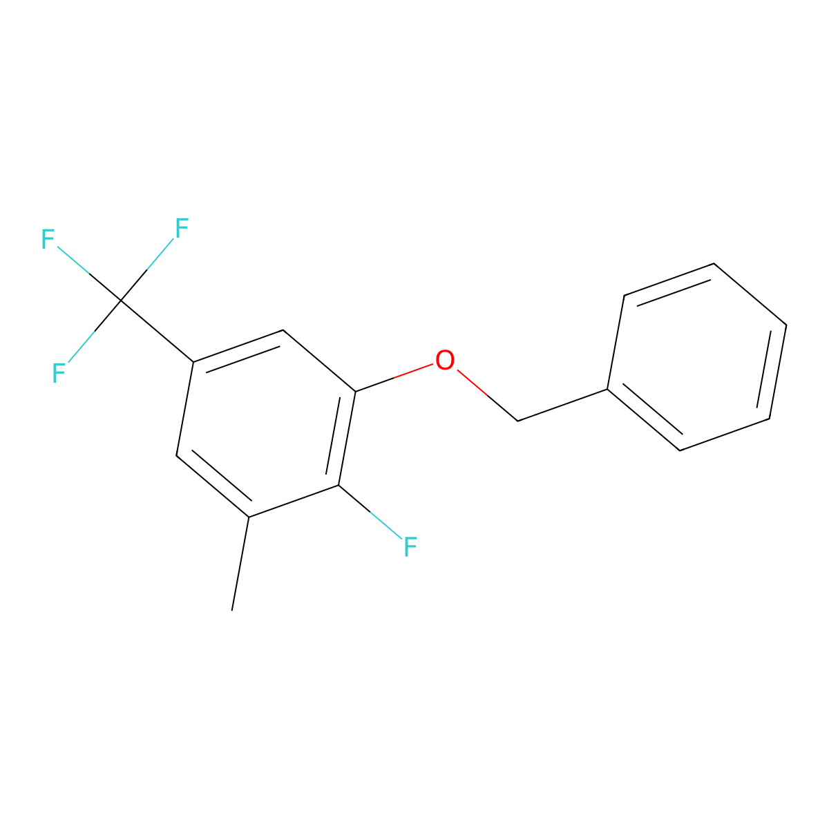 1-(Benzyloxy)-2-fluoro-3-methyl-5-(trifluoromethyl)benzene molecular structure, CAS 2586127-19-5