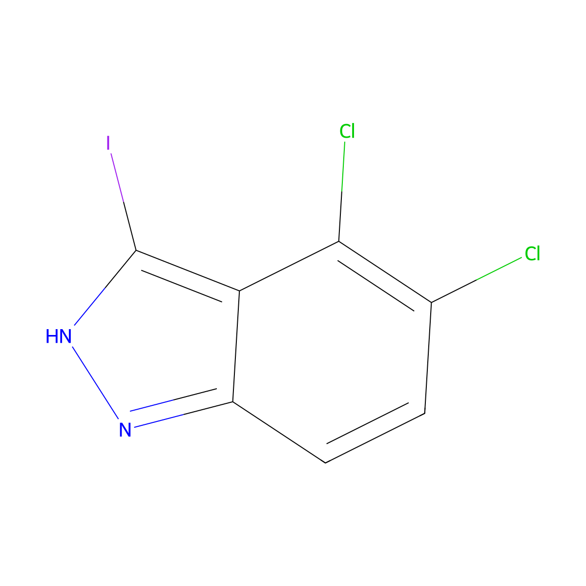 4,5-Dichloro-3-iodo-1H-indazole molecular structure, CAS 2586127-25-3