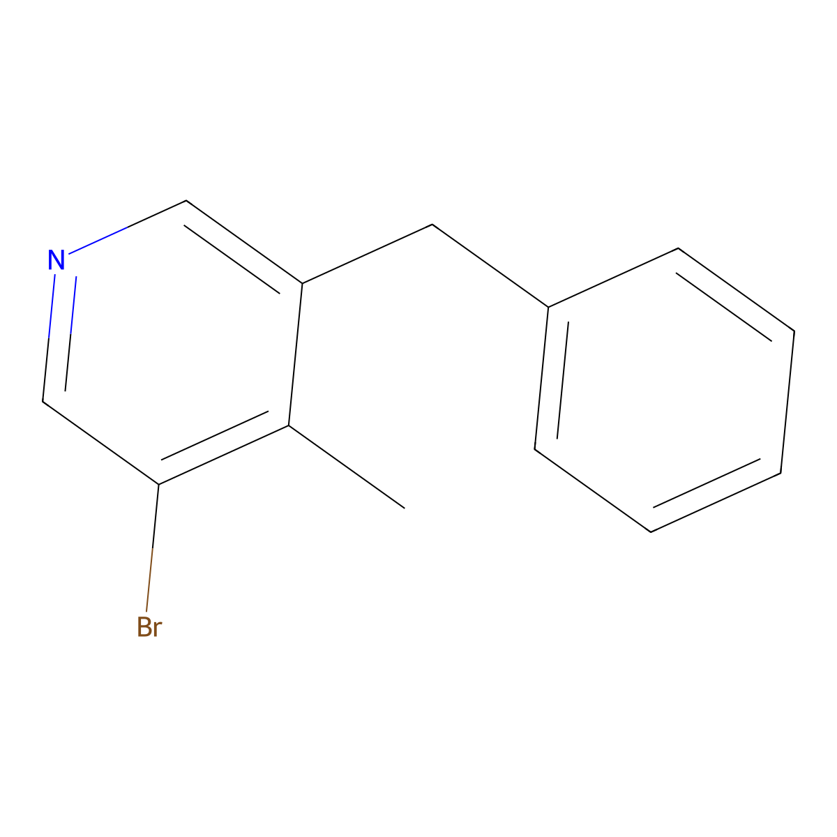 3-Benzyl-5-bromo-4-methylpyridine molecular structure, CAS 2586127-30-0