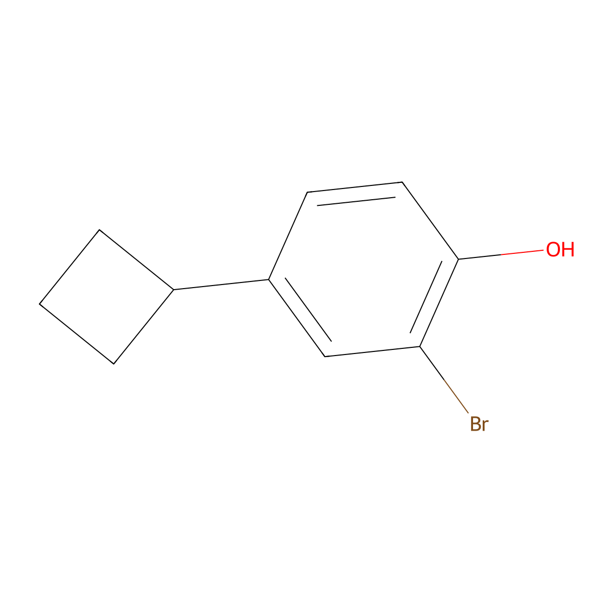 2-Bromo-4-cyclobutylphenol molecular structure, CAS 2586127-37-7