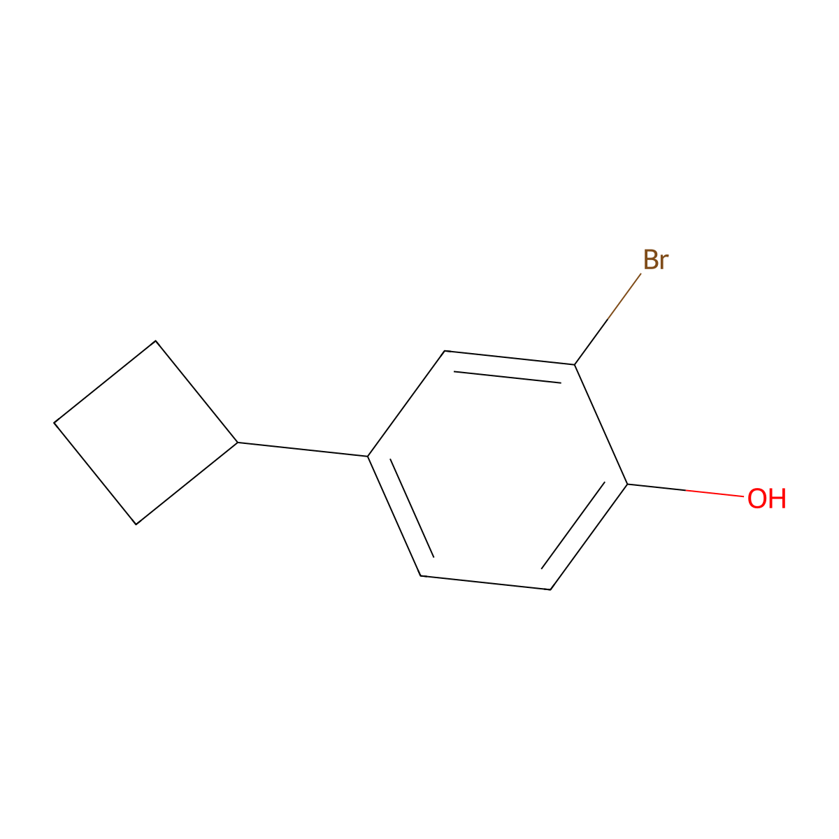 2-Bromo-4-cyclobutylphenol molecular structure, CAS 2586127-37-7