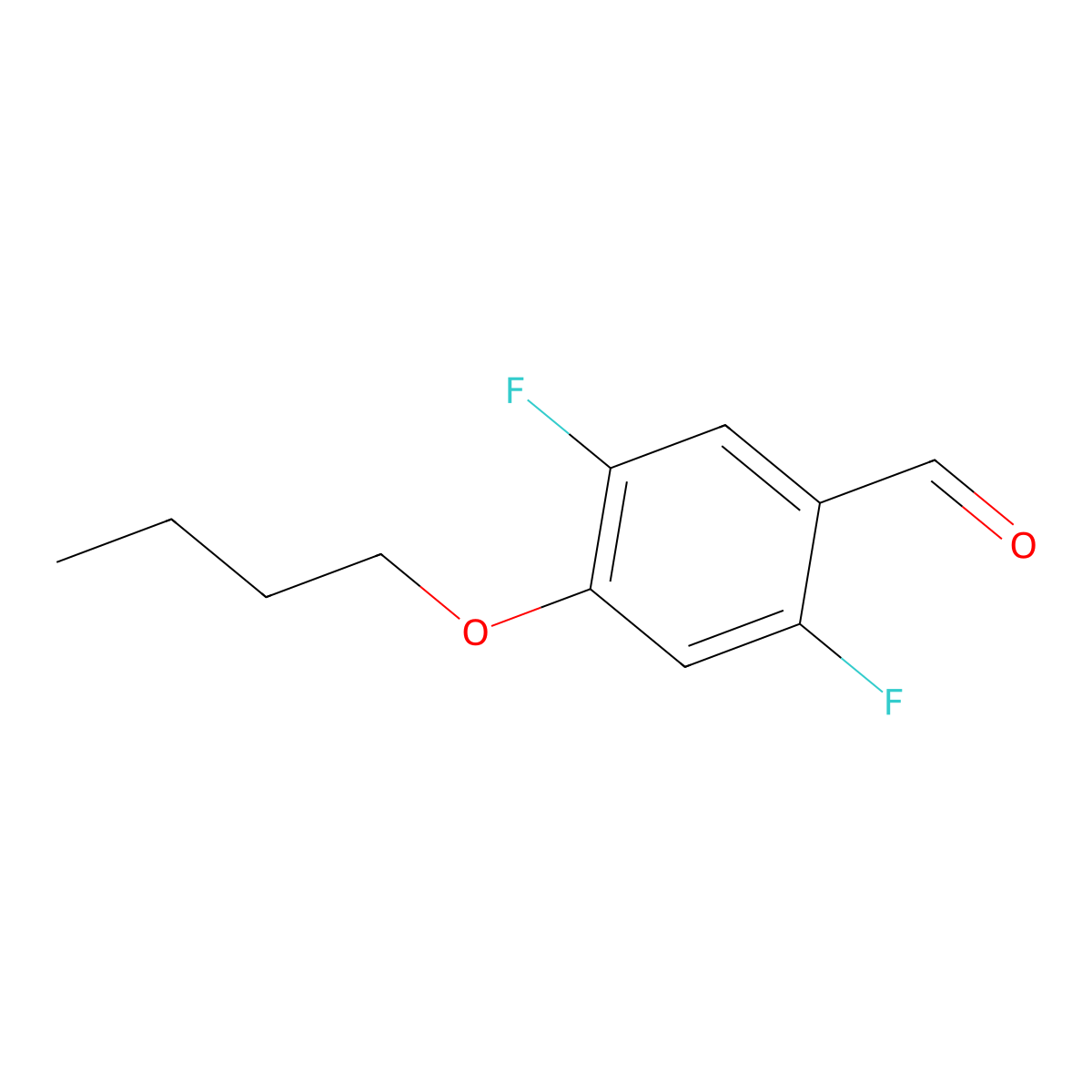 4-Butoxy-2,5-difluorobenzaldehyde molecular structure, CAS 2586127-44-6