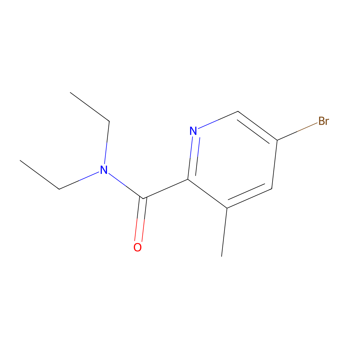 5-Bromo-N,N-diethyl-3-methylpicolinamide molecular structure, CAS 2586127-45-7