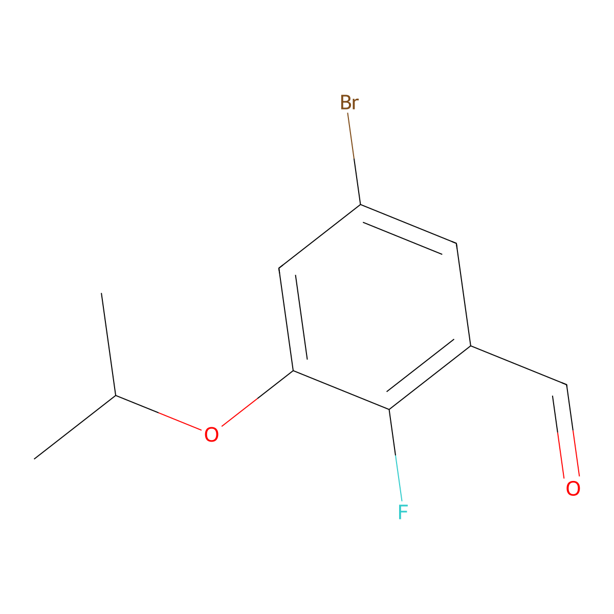 5-Bromo-2-fluoro-3-isopropoxybenzaldehyde molecular structure, CAS 2586127-48-0