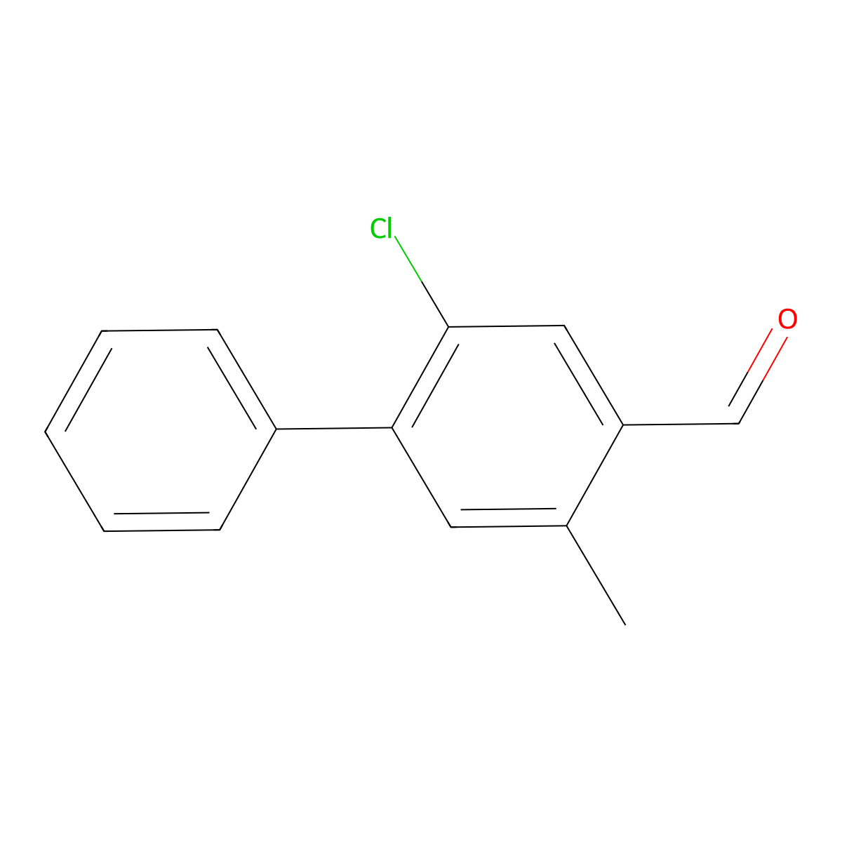2-Chloro-5-methyl-[1,1'-biphenyl]-4-carbaldehyde molecular structure, CAS 2586127-55-9