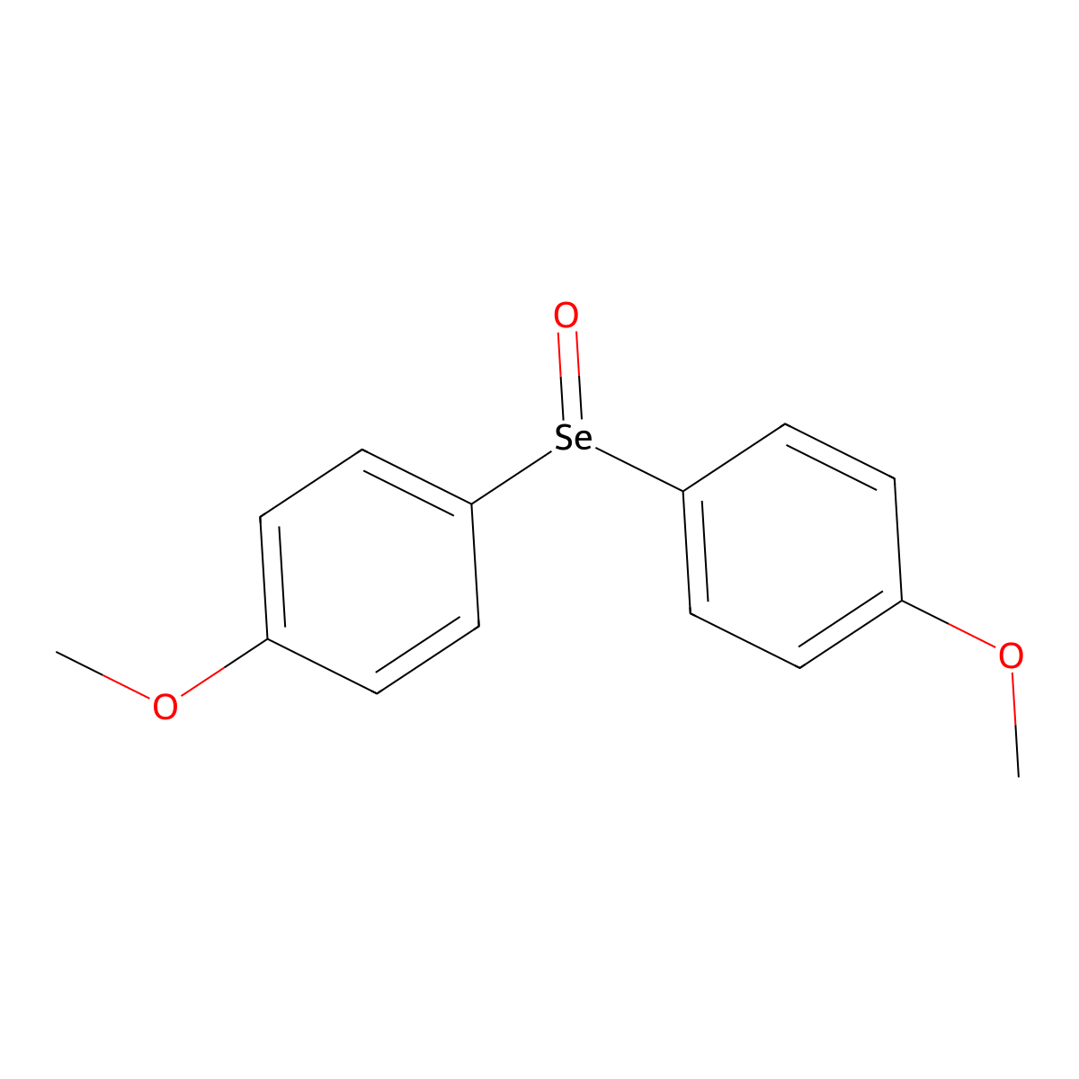 1-Methoxy-4-(4-methoxybenzeneseleninyl)benzene molecular structure, CAS 25862-14-0