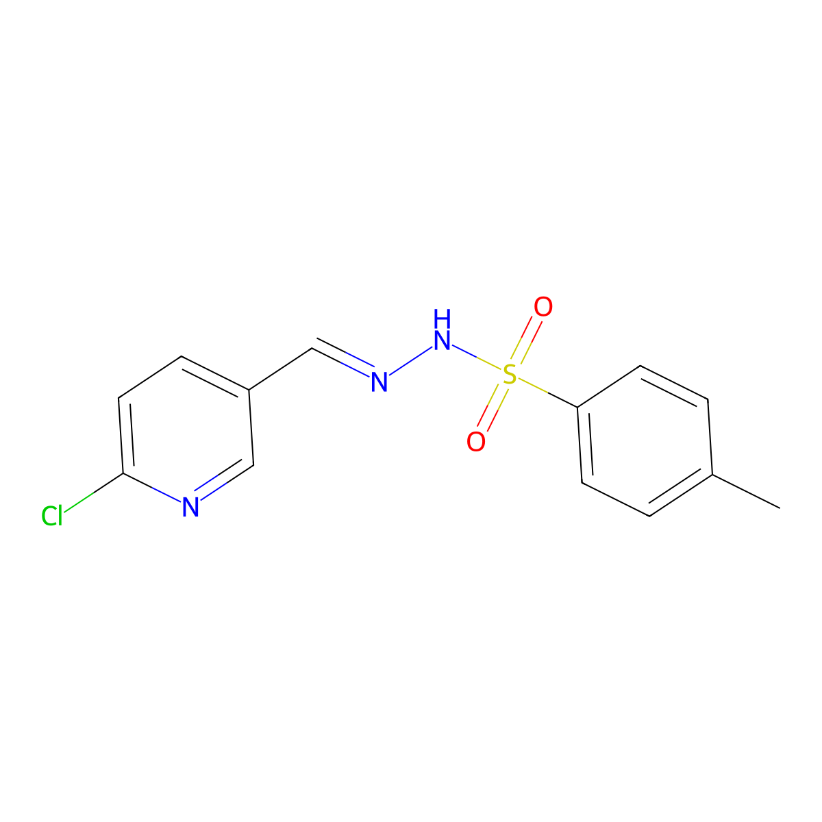 N'-((6-Chloropyridin-3-yl)methylene)-4-methylbenzenesulfonohydrazide molecular structure, CAS 2586233-01-2