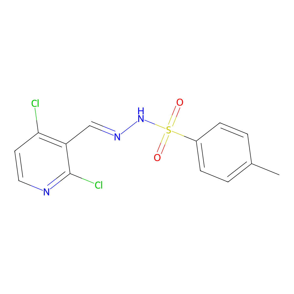 N'-((2,4-Dichloropyridin-3-yl)methylene)-4-methylbenzenesulfonohydrazide molecular structure, CAS 2586233-02-3