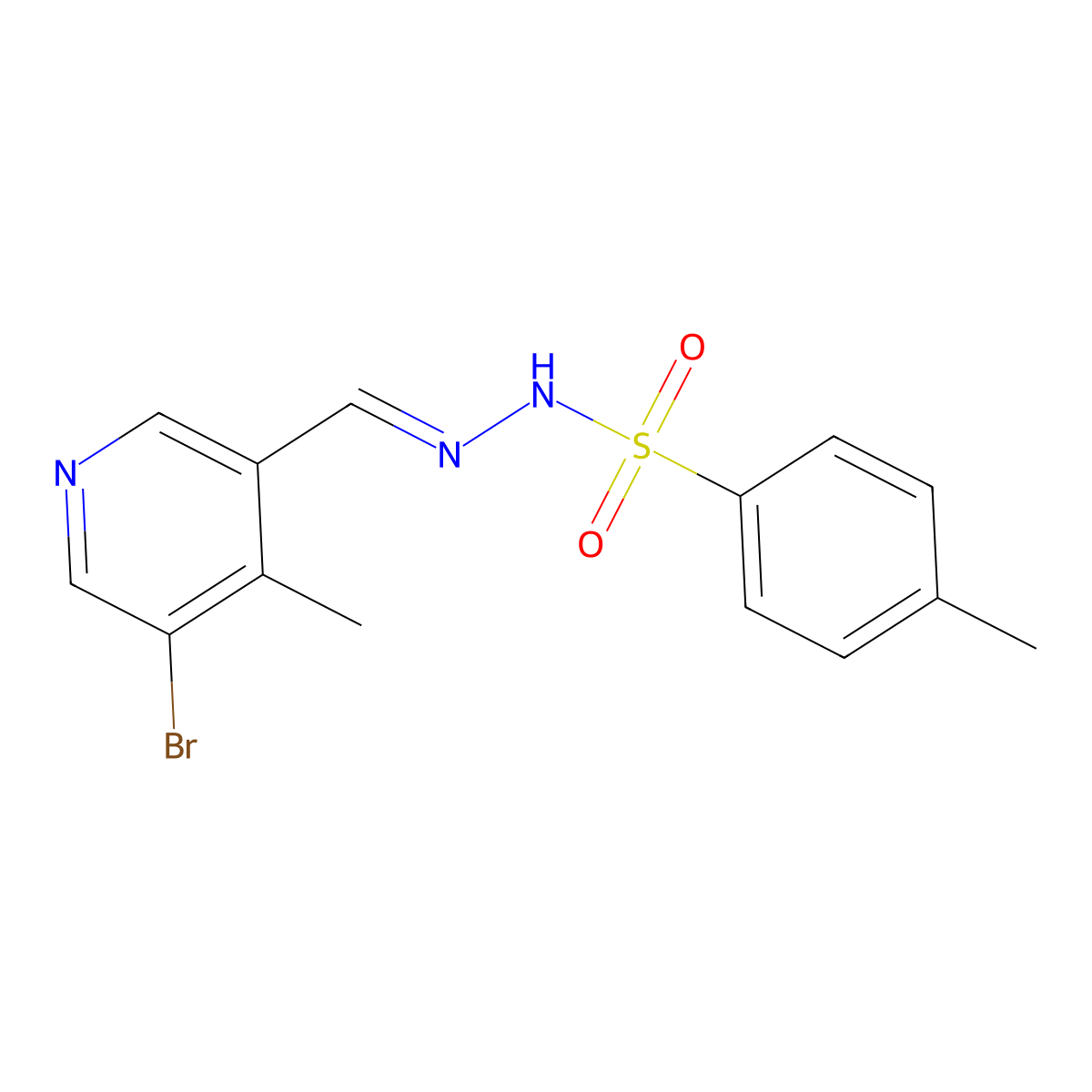N'-((5-Bromo-4-methylpyridin-3-yl)methylene)-4-methylbenzenesulfonohydrazide molecular structure, CAS 2586233-05-6