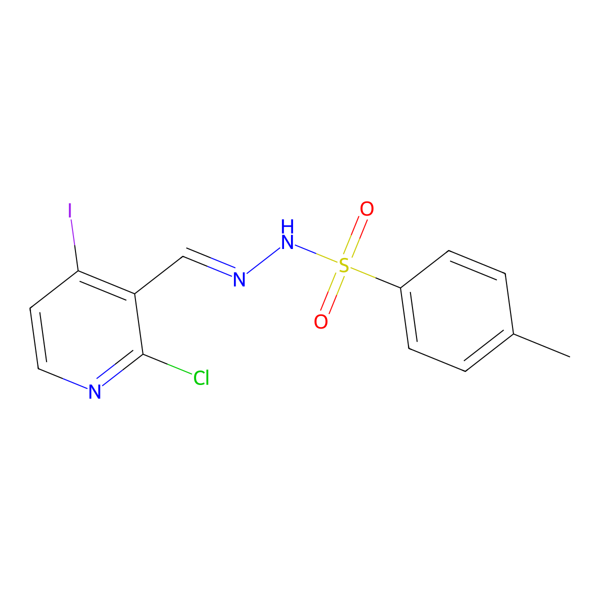 N'-((2-Chloro-4-iodopyridin-3-yl)methylene)-4-methylbenzenesulfonohydrazide molecular structure, CAS 2586233-06-7