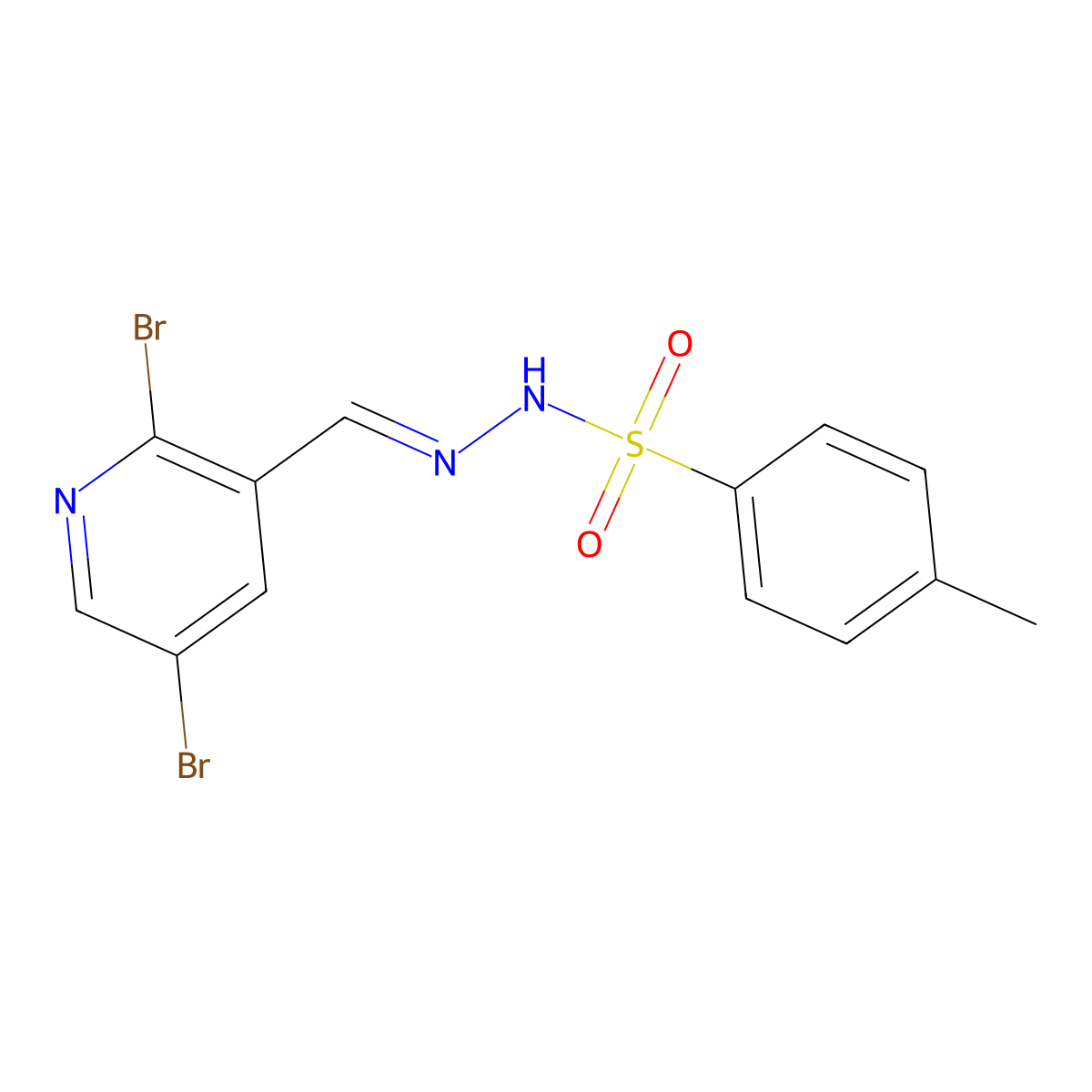 N'-((2,5-Dibromopyridin-3-yl)methylene)-4-methylbenzenesulfonohydrazide molecular structure, CAS 2586233-07-8