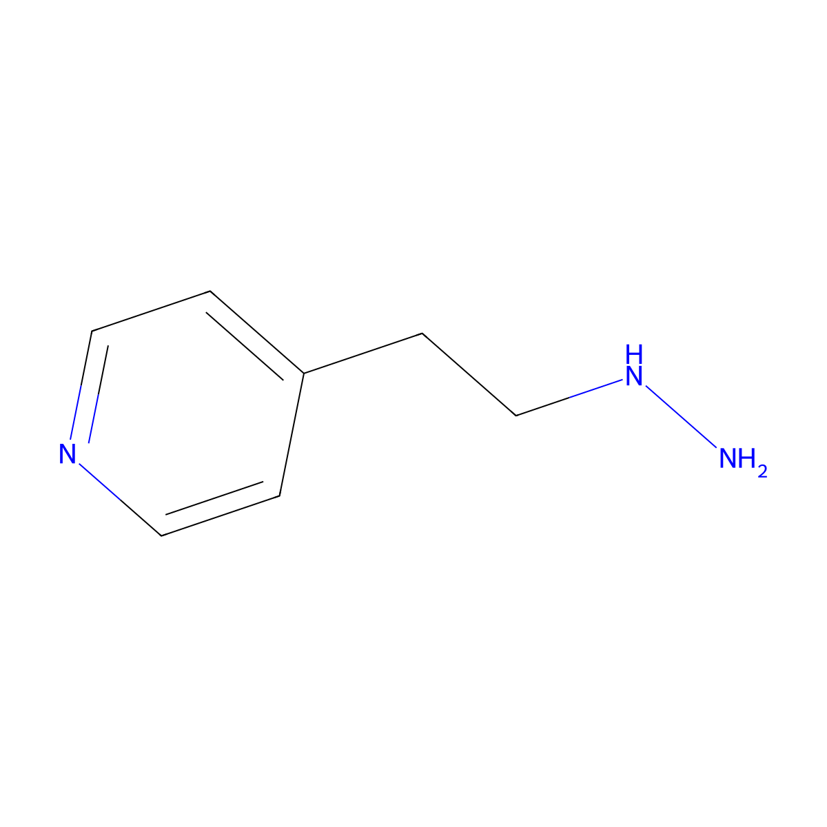 4-(2-Hydrazinylethyl)pyridine molecular structure, CAS 2587-14-6