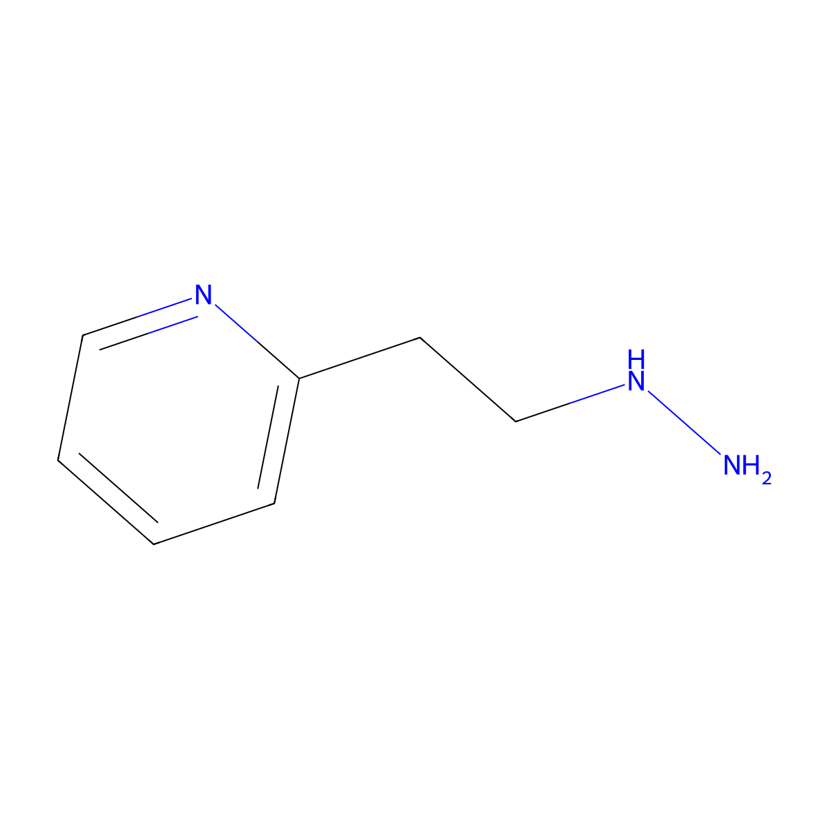 2-(2-Hydrazinylethyl)pyridine molecular structure, CAS 2587-15-7