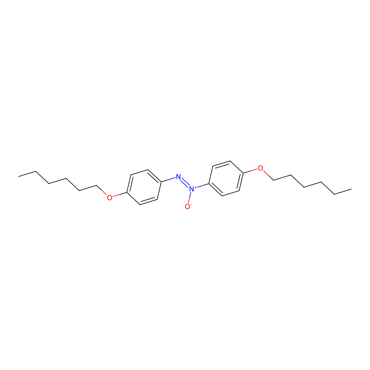 Diazene, 1,2-bis(4-(hexyloxy)phenyl)-, 1-oxide molecular structure, CAS 2587-42-0