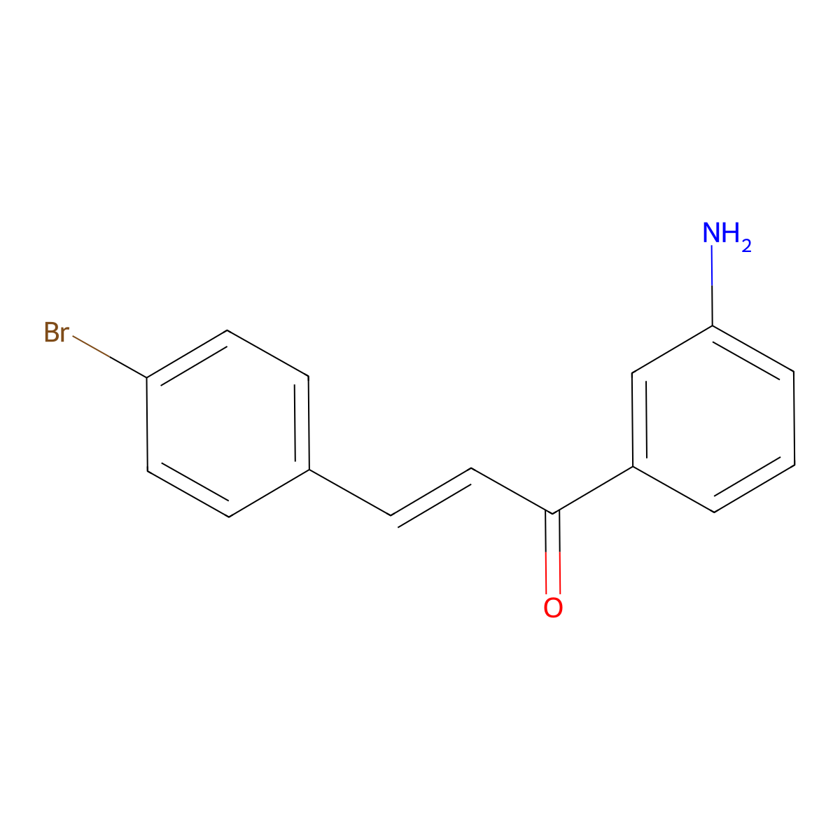 1-(3-Aminophenyl)-3-(4-bromophenyl)prop-2-en-1-one molecular structure, CAS 25870-80-8
