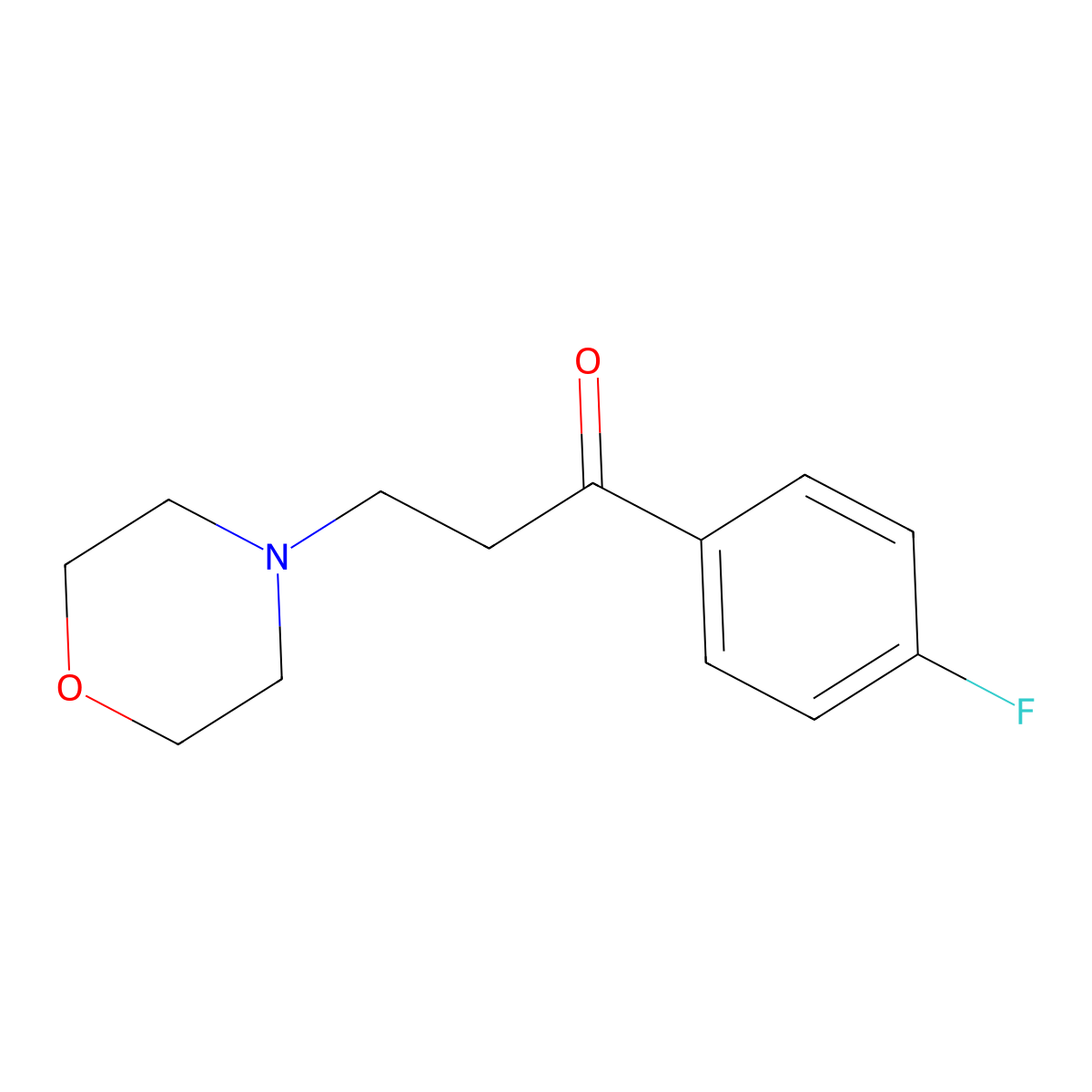 1-(4-Fluorophenyl)-3-morpholin-4-ylpropan-1-one molecular structure, CAS 25872-70-2