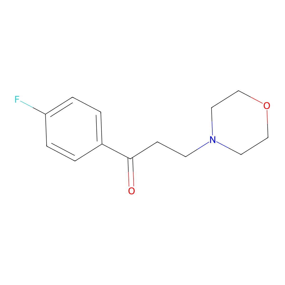 1-(4-Fluorophenyl)-3-morpholin-4-ylpropan-1-one molecular structure, CAS 25872-70-2