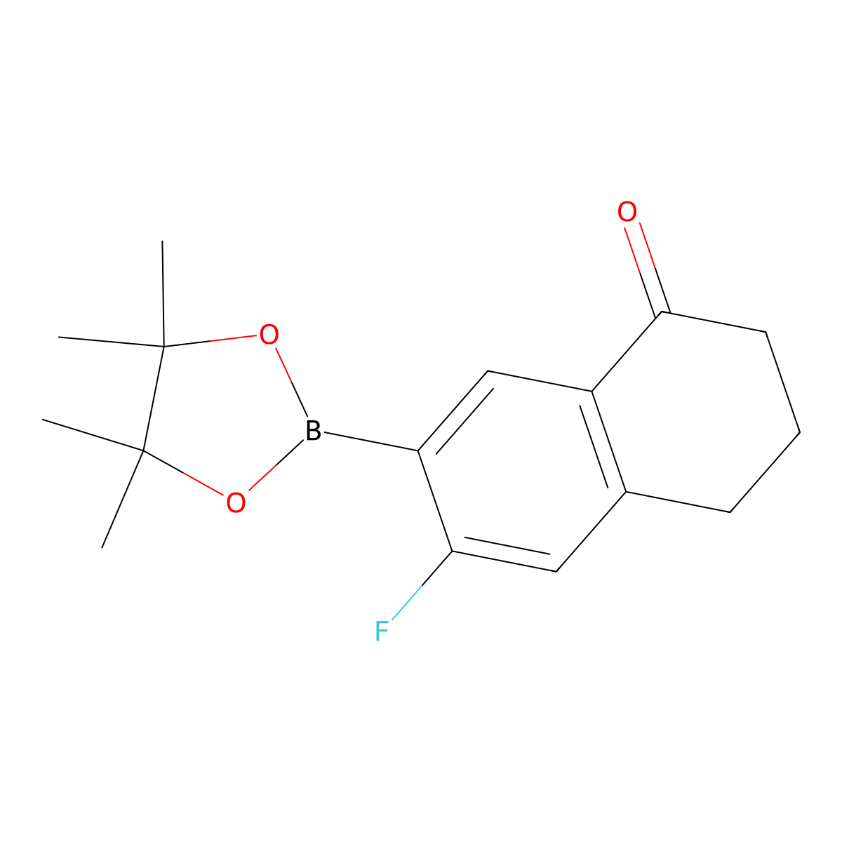6-Fluoro-7-(4,4,5,5-tetramethyl-1,3,2-dioxaborolan-2-YL)-3,4-dihydronaphthalen-1(2H)-one molecular structure, CAS 2587366-03-6