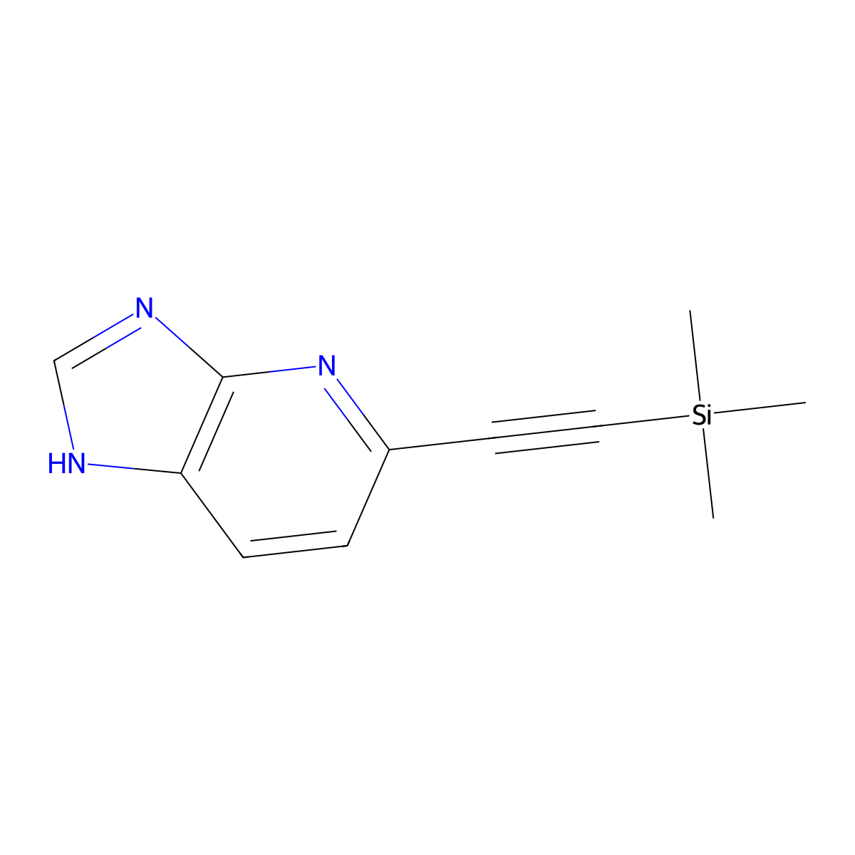 5-((trimethylsilyl)ethynyl)-1H-imidazo[4,5-b]pyridine molecular structure, CAS 2587376-68-7