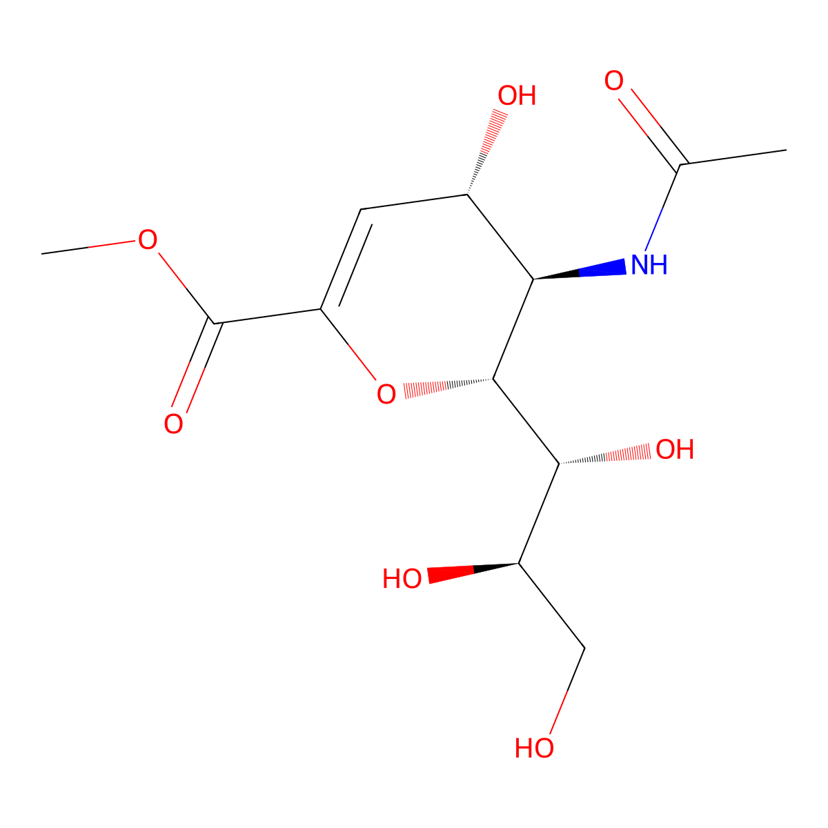 N-Acetyl-2,3-dehydro-2-deoxyneuraminic Acid Methyl Ester molecular structure, CAS 25875-99-4