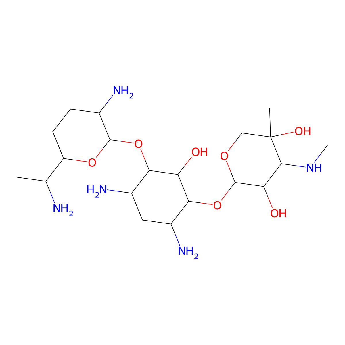 Gentamicin C2 molecular structure, CAS 25876-11-3