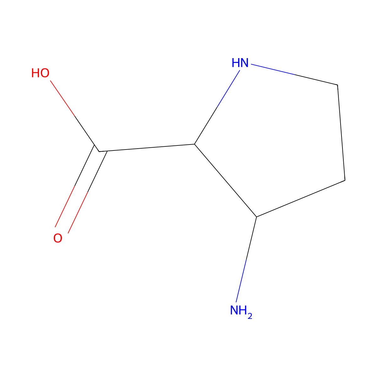 (R)-3-Amino-L-proline molecular structure, CAS 25876-88-4