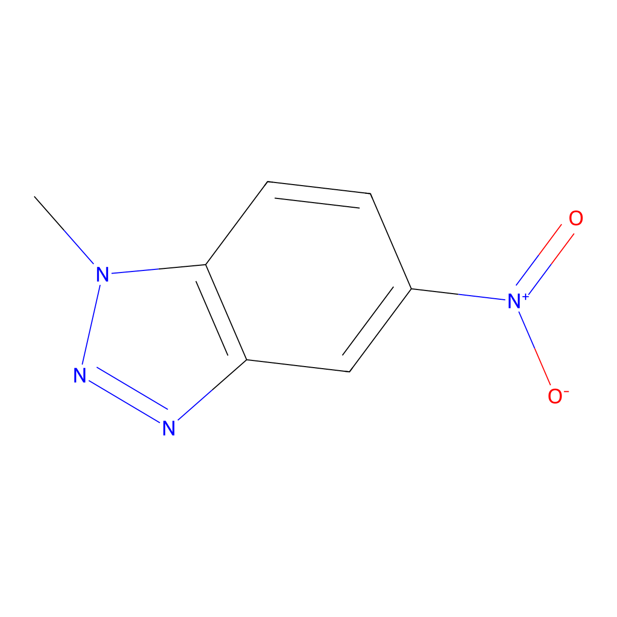 1H-Benzotriazole, 1-methyl-5-nitro- molecular structure, CAS 25877-34-3