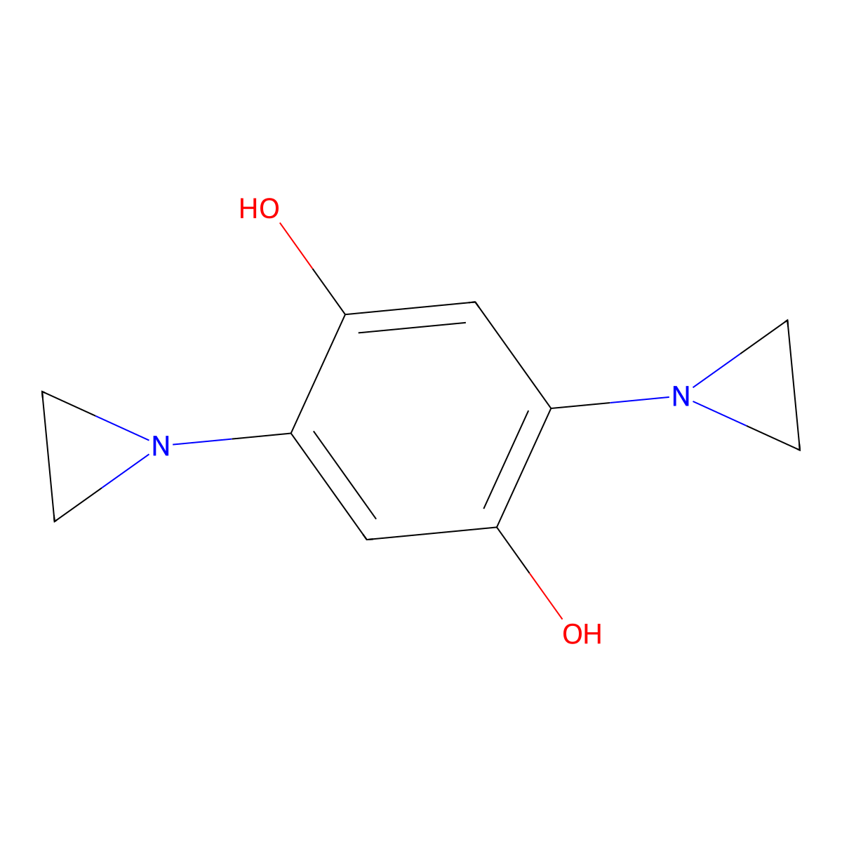 2,5-Diaziridinylhydroquinone molecular structure, CAS 2588-34-3