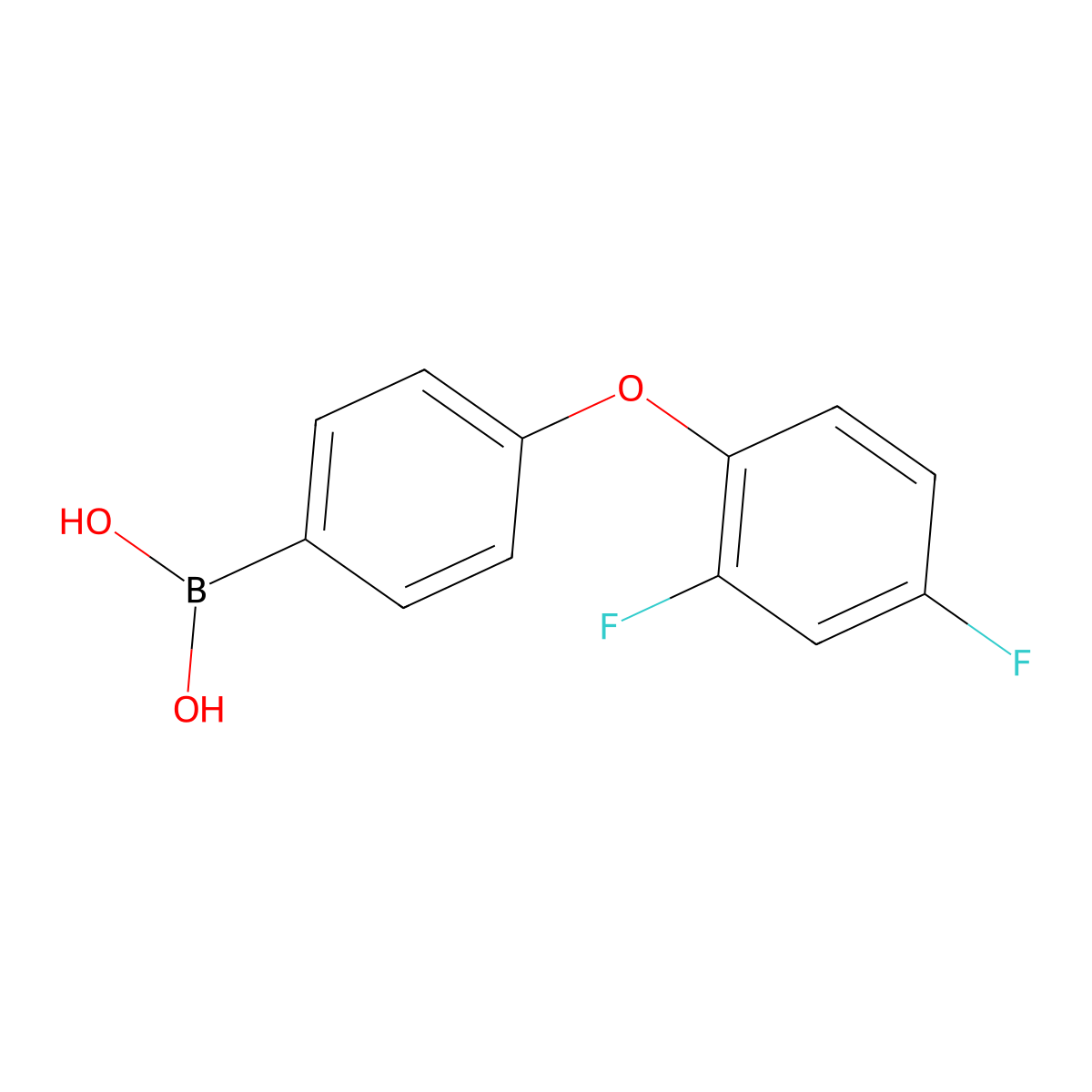 (4-(2,4-Difluorophenoxy)phenyl)boronic acid molecular structure, CAS 2588297-47-4