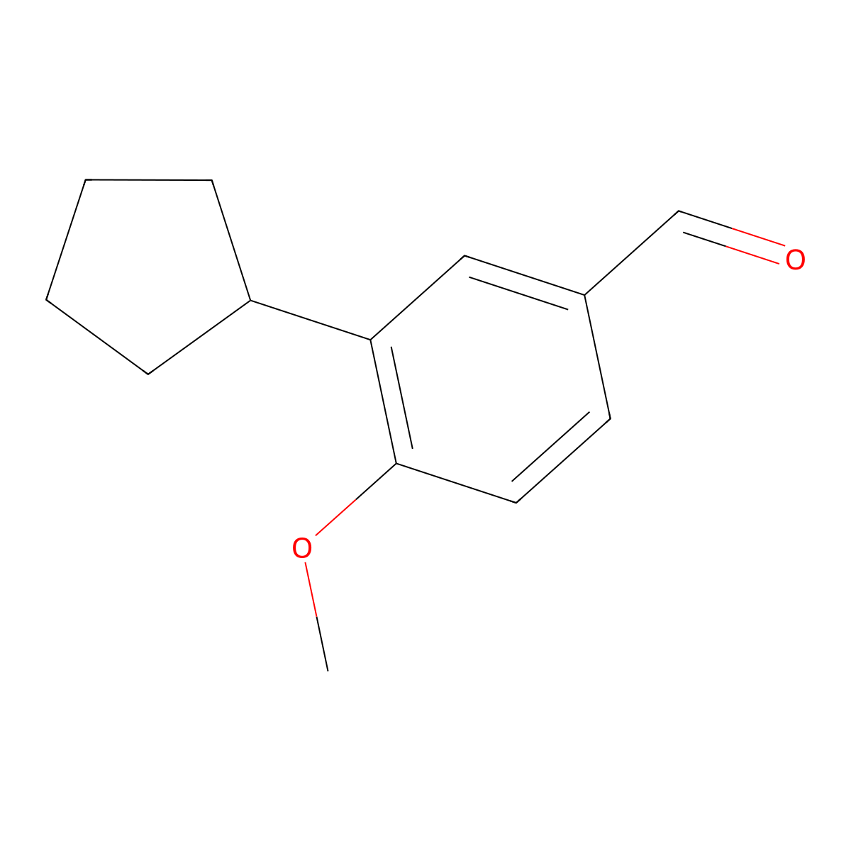 3-Cyclopentyl-4-methoxybenzaldehyde molecular structure, CAS 258831-55-9