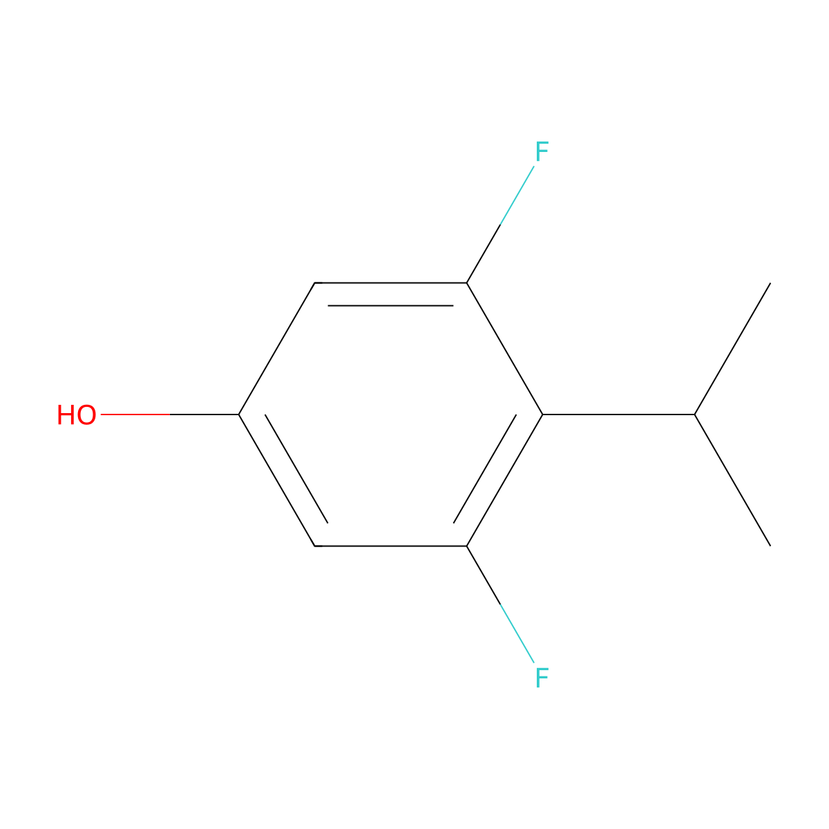 3,5-Difluoro-4-isopropylphenol molecular structure, CAS 258874-91-8