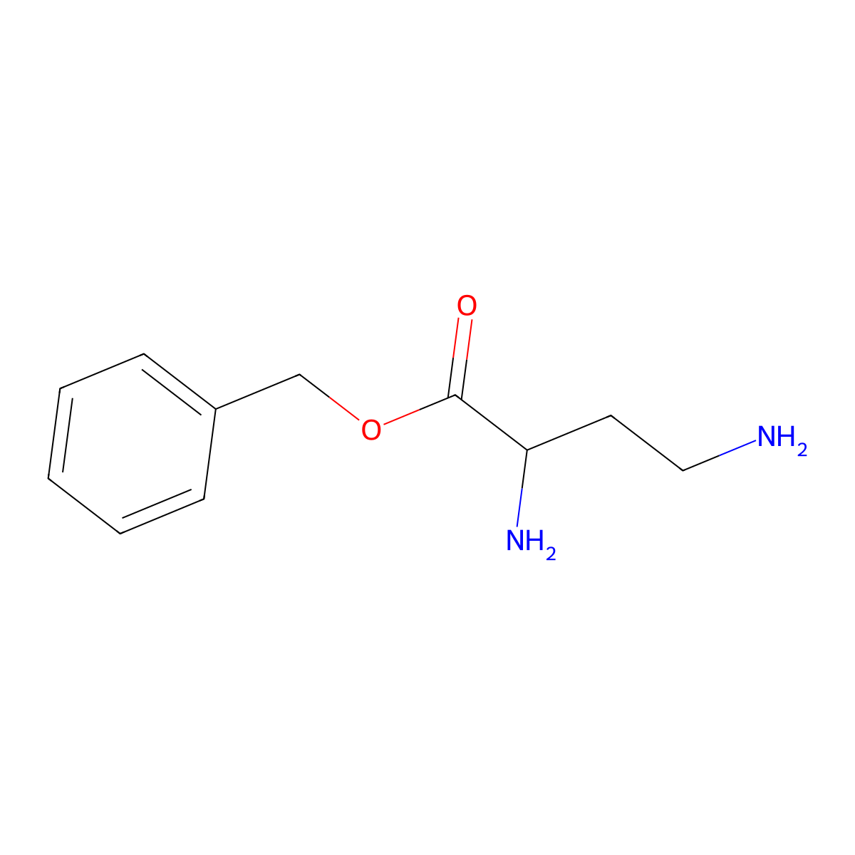 benzyl (2S)-2,4-diaminobutanoate molecular structure, CAS 258875-37-5