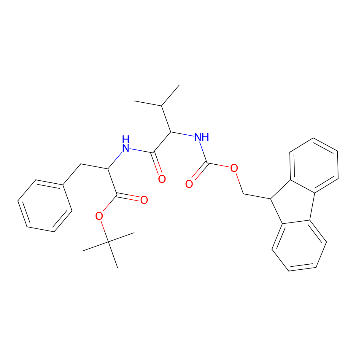 Fmoc-Val-Phe-Boc molecular structure, CAS 258879-48-0