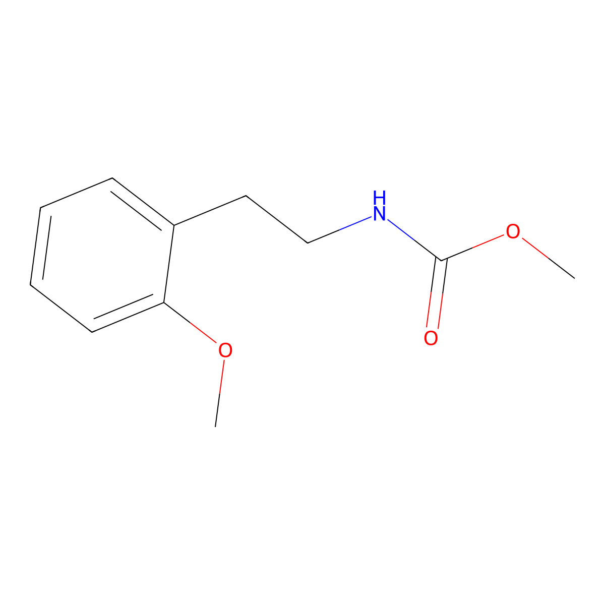 Methyl [2-(2-methoxyphenyl)ethyl]carbamate molecular structure, CAS 258882-54-1