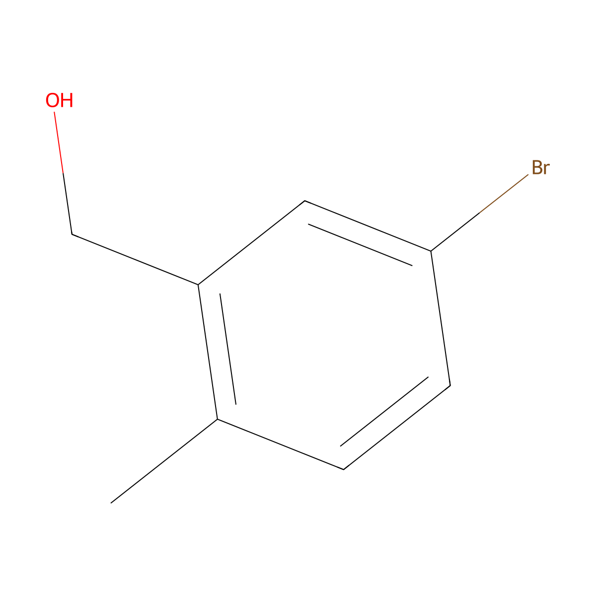 (5-Bromo-2-methylphenyl)methanol molecular structure, CAS 258886-04-3