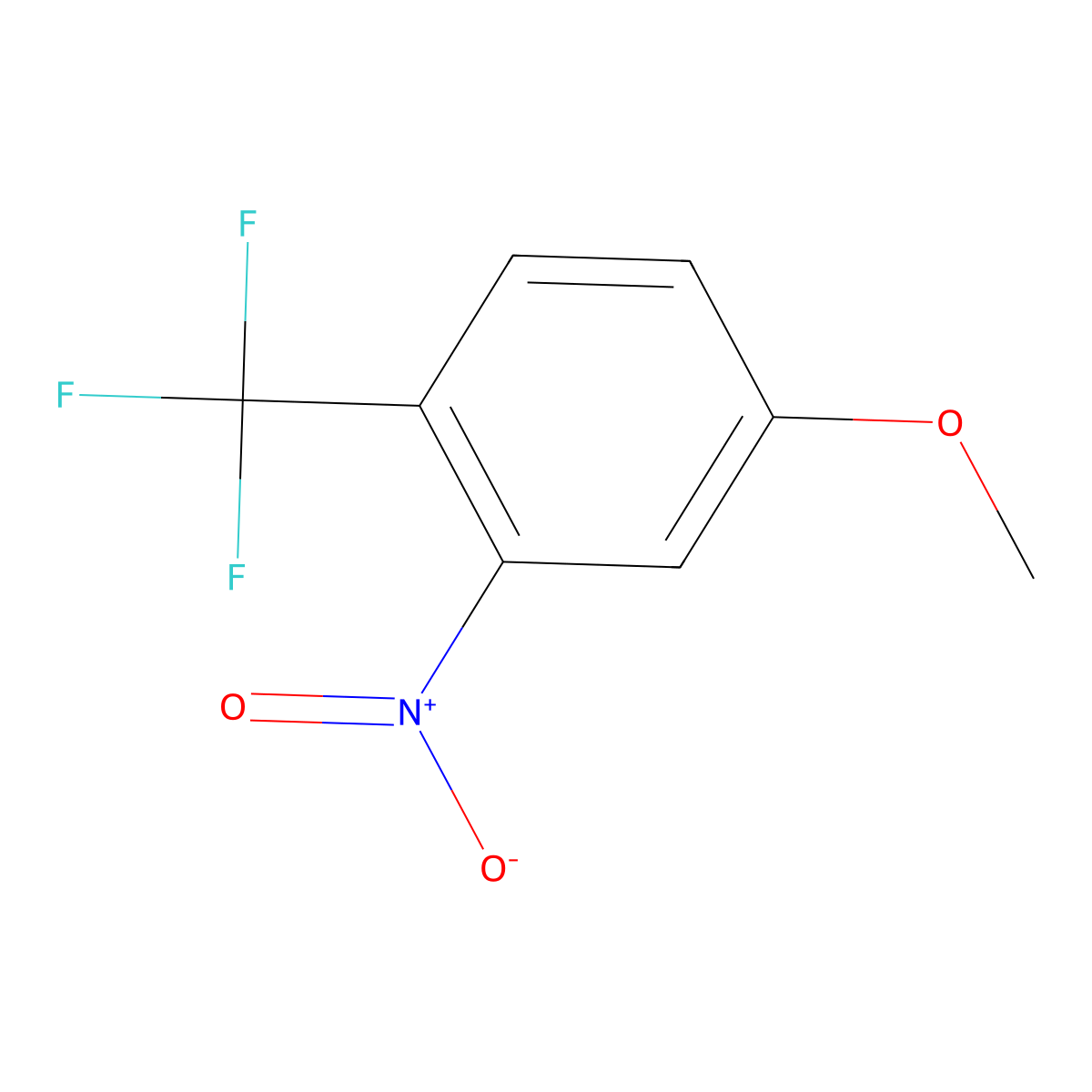 4-Methoxy-2-nitro-1-(trifluoromethyl)benzene molecular structure, CAS 25889-37-6