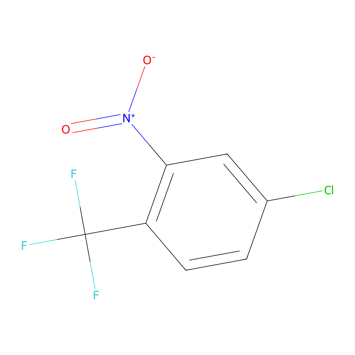 4-Chloro-2-nitro-1-(trifluoromethyl)benzene molecular structure, CAS 25889-38-7