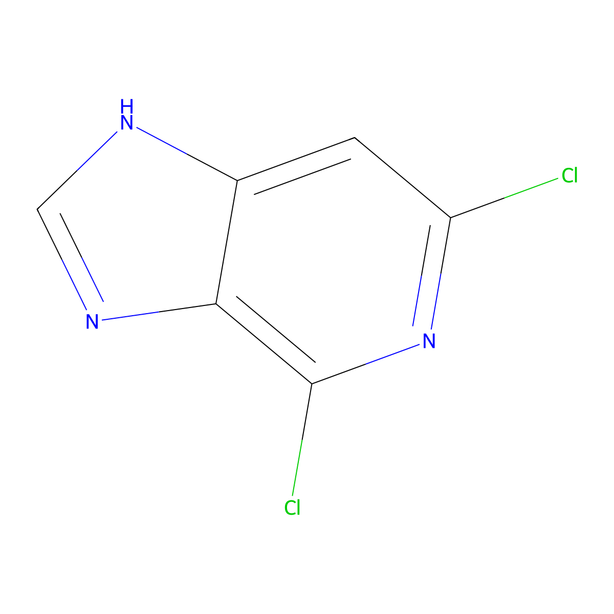 4,6-dichloro-1H-imidazo[4,5-c]pyridine molecular structure, CAS 2589-12-0