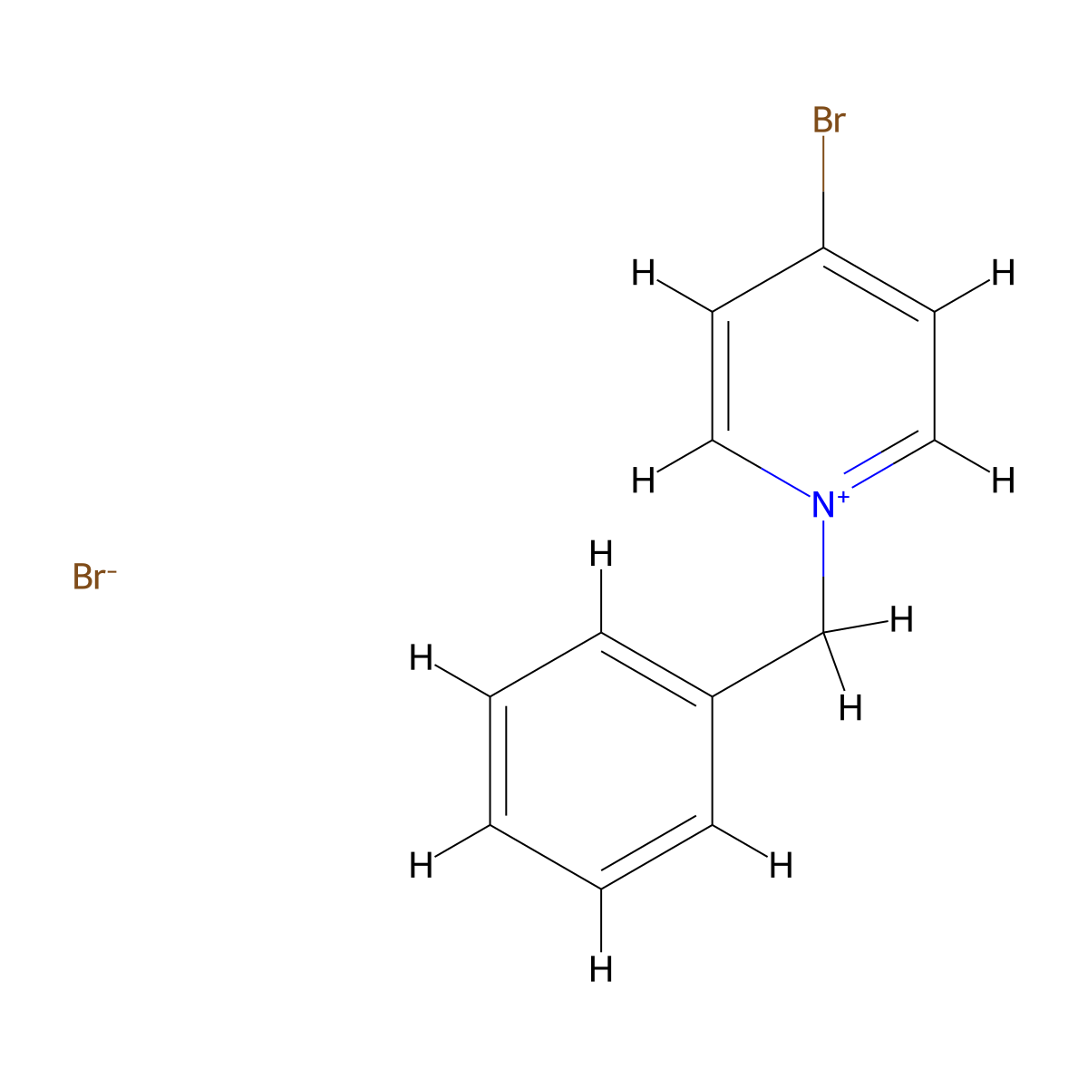 1-Benzyl-4-bromopyridin-1-ium bromide molecular structure, CAS 2589-30-2