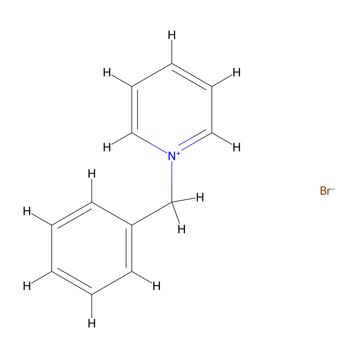 1-Benzylpyridin-1-ium bromide molecular structure, CAS 2589-31-3