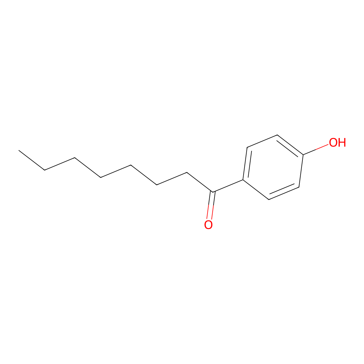 4-Octanoylphenol molecular structure, CAS 2589-73-3
