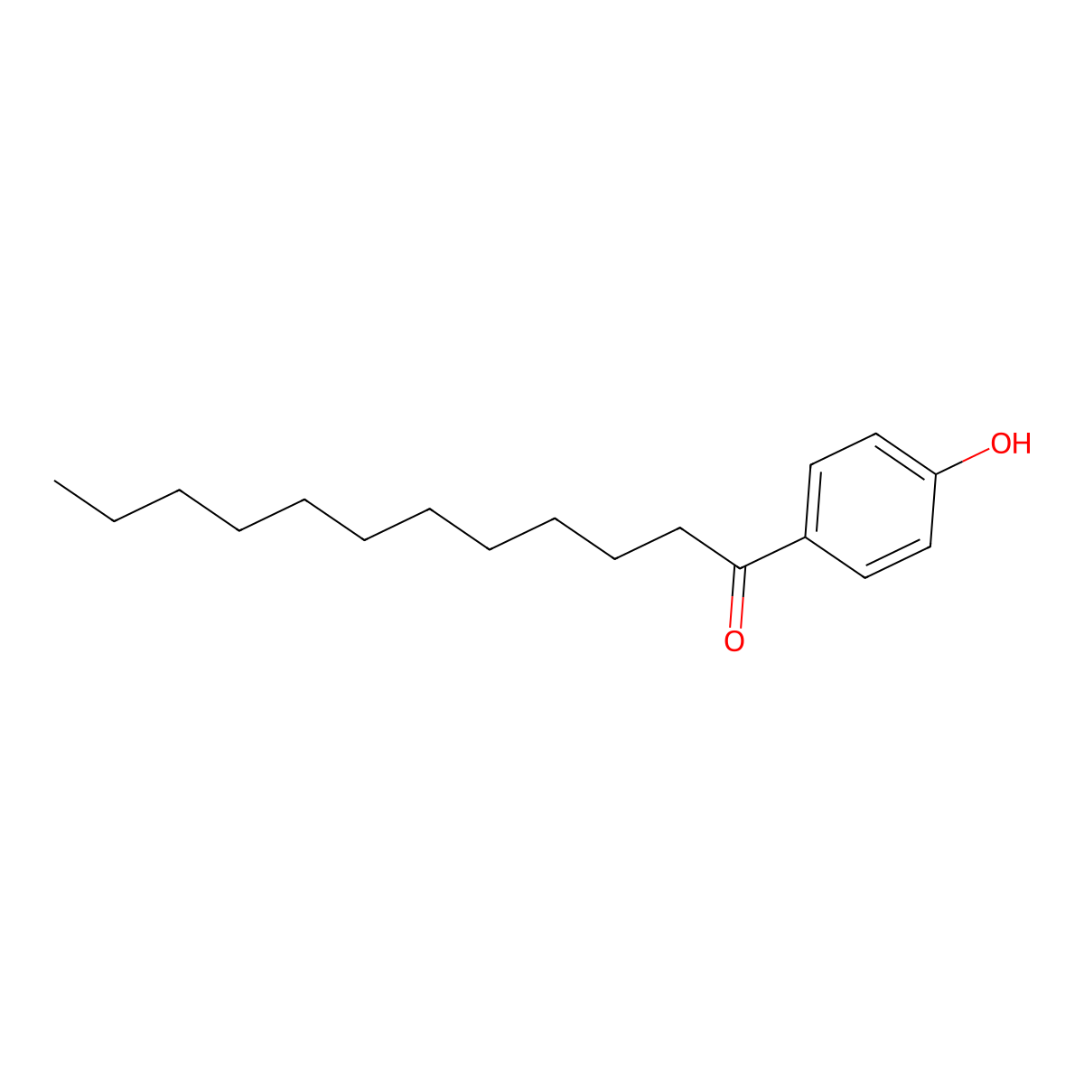 1-(4-Hydroxyphenyl)dodecan-1-one molecular structure, CAS 2589-74-4